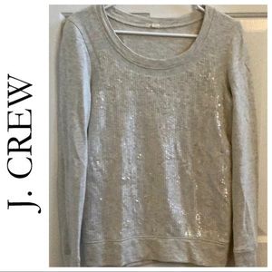 J Crew Sequin Front Sweatshirt